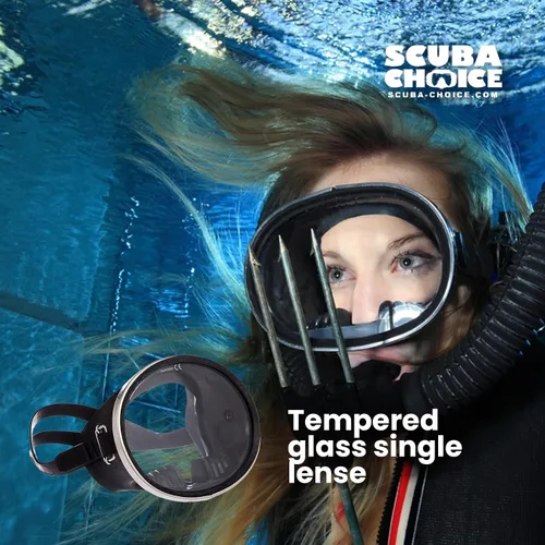 Miniatura 7 de Scuba Diving Mask, Oval Tempered Glass Snorkel Mask with Comfortable Classic Rubber, Snorkeling Gear for Adults, Swimming & Freediving Goggles for