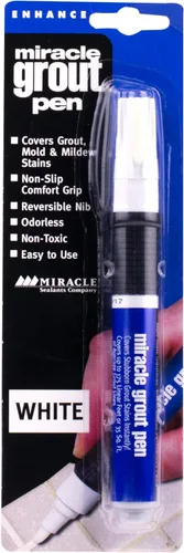 Miniatura 6 de Miracle Sealants Miracle Grout Pen recolorea y restaura las líneas de lechada, blanco, paquete de 6