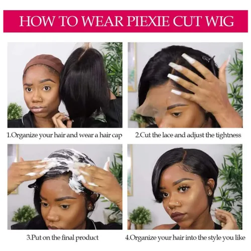 Miniatura 4 de Pelucas cortadas, peluca sintética corta de corte Bob de 6 pulgadas, lindas pelucas de cabello rizado sin encaje para mujeres negras, pelucas rubias