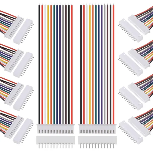 Miniatura 8 de ACEIRMC XH - Juego de conectores JST-XH, 10 pares, conector macho y hembra de 3 pines, adaptador de enchufe con cable plano de 7.874 in, 26 AWG