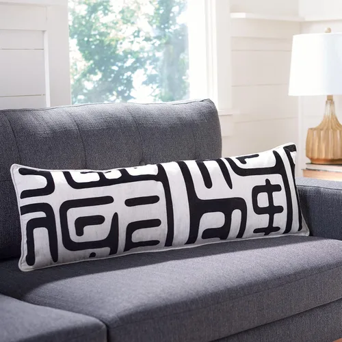 Miniatura 6 de Safavieh Pillow Collection - Almohada decorativa de maíz, 22 pulgadas, color negro, juego de 2