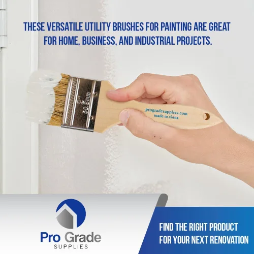 Miniatura 9 de Pro Grade - Pinceles de pintura para virutas - Paquete de 96 - 2 pulgadas - Brochas de viruta - Versátiles para pinturas, manchas, barnices