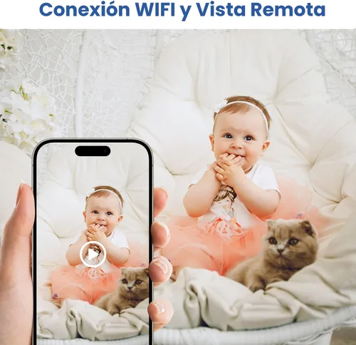 Miniatura 5 de HiSpyCam Cámara de seguridad WiFi Full HD 1080p - Cámara inalámbrica para niñera