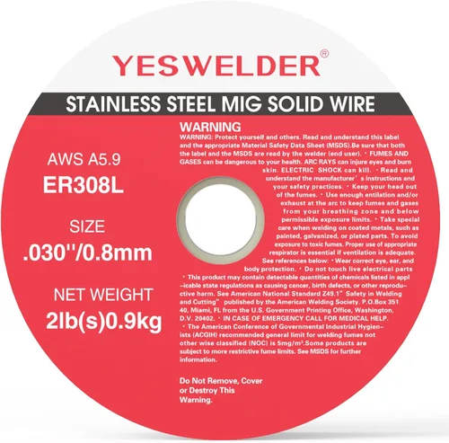 Miniatura 8 de YESWELDER Alambre sólido MIG de acero inoxidable ER308L .030 de diámetro, 2 libras, 3 paquetes de alambre de soldadura de carrete de plástico ABS