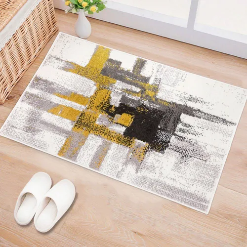 Miniatura 88 de Rugshop Alfombra Corredor Abstracta Contemporánea Negra — No Desprende Pelusa para Pasillo, Entrada y Cocina 2' x 7