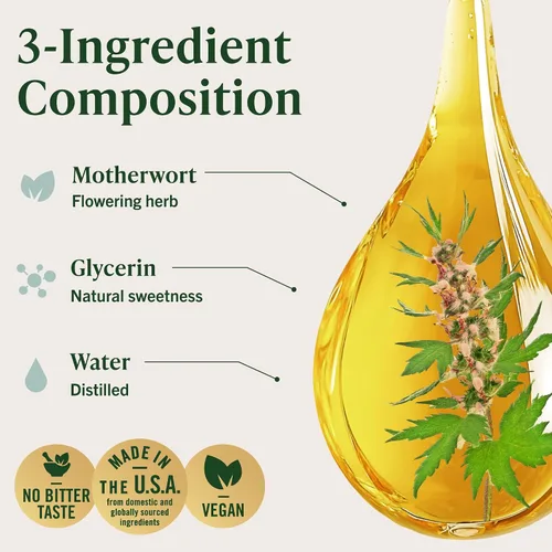 Miniatura 4 de HERBAMAMA Extracto líquido de Motherwort de 2 onzas líquidas, vegano, suplemento de hierbas orgánicas para apoyar la salud del corazón, la función