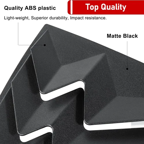 Miniatura 6 de 2 rejillas de ventana laterales para Dodge Challenger 2008-2024, de plástico ABS, rejillas de ventana lateral trasera exterior para automóvil