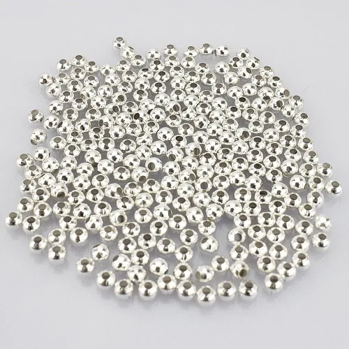 Miniatura 9 de (R) Cuentas de metal lisas y redondas de bronce envejecido de 8 mm, 200 piezas