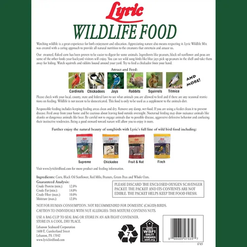 Miniatura 2 de Lyric Alimento para Vida Silvestre para Ciervos, Ardillas, Pavos y Conejos, Semillas para Pájaros Silvestres para Comederos Exteriores, Bolsa de 10
