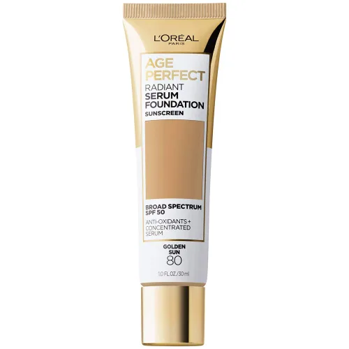 Miniatura 13 de L'Oreal Paris Age Perfect Base de suero radiante con SPF 50, Rosa Miel, 1 fl. oz. Rosa (honey rose)