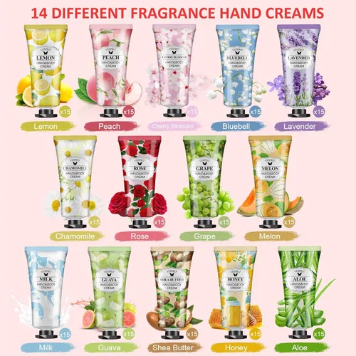 Miniatura 4 de Juego de 210 regalos de crema hidratante para manos, rellenos de calcetines para mujer, loción de manos tamaño de viaje para manos secas y E-210