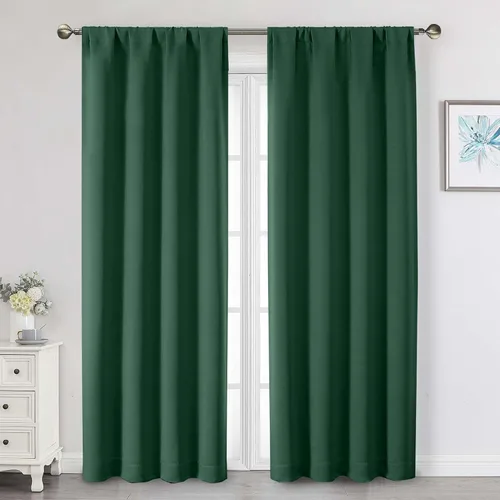 Miniatura 169 de Cortinas opacas para dormitorio, sala de estar, juego de 2 paneles de 54 pulgadas de largo, cortinas de oscurecimiento de habitación con aislamiento