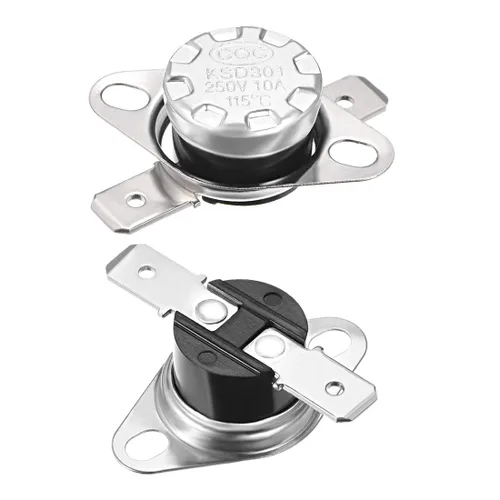 Miniatura 36 de uxcell KSD301 Termostato 32.0 °F/32 ° F 10 A Normalmente Cerrado N.C Ajuste Snap Disc Interruptor de temperatura para microondas, horno, cafeteras 2
