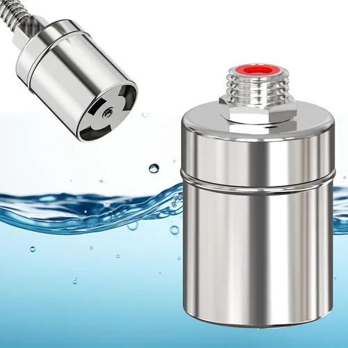 Miniatura 6 de Válvula de flotador de acero inoxidable con control automático de nivel de agua, paquete de 2, 1/2 pulgada, diseño de entrada lateral de grado 304
