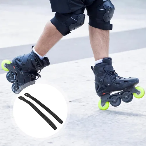 Miniatura 3 de BESPORTBLE 2 piezas de correa de patinaje de repuesto en línea zapatos de patinaje de ruedas correa de energía, hebillas para patines de hielo