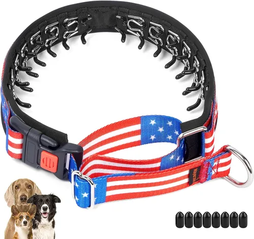 Miniatura 12 de Mayerzon Martingala - Collar de púa para perro sin tirones, collar personalizado con patrones geométricos para perros grandes, medianos y pequeños
