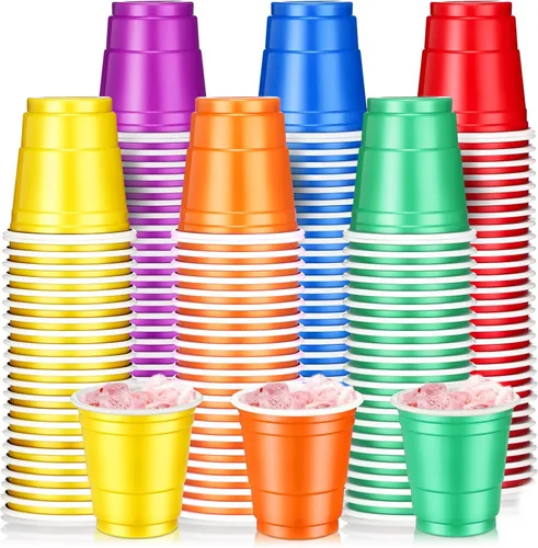 Miniatura 20 de Roshtia Paquete de 100 vasos de plástico de 2 onzas, mini vasos de chupito desechables de graduación de 2 onzas para fiesta de graduación, boda