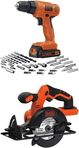 Miniatura 5 de BLACK+DECKER LD120VA - Taladro de litio máximo de 20 voltios con 30 accesorios, naranja con juego de accesorios combinados BLACK+DECKER BDA91109