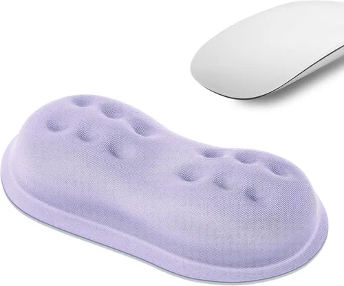 Miniatura 7 de VANKEY Reposamuñecas para ratón, almohadilla de escritorio para ratón, cómodo soporte de muñeca para ratón de computadora, reposamuñecas ergonómico