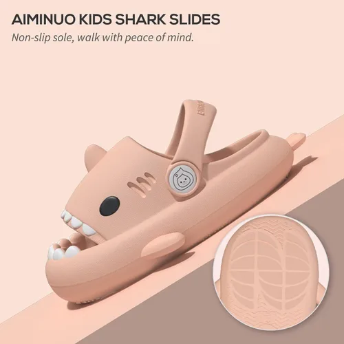 Miniatura 6 de AIMINUO Sandalias de verano para niños pequeños, sandalias antideslizantes para la ducha, playa, piscina, sandalias blancas para niños y niñas