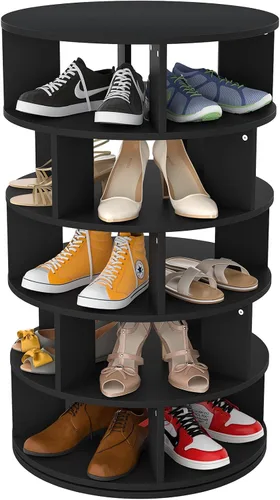 Miniatura 14 de Aheaplus Torre de Estante Giratorio para Zapatos, Zapatero Giratorio de 7 Niveles 360 Estantes Giratorios para Zapatos Organizador para Closet
