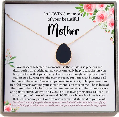 Miniatura 45 de Be Wished Regalos de condolencias por la pérdida de la madre, regalos conmemorativos llenos de oro para la pérdida de mamá, regalos de duelo, collar
