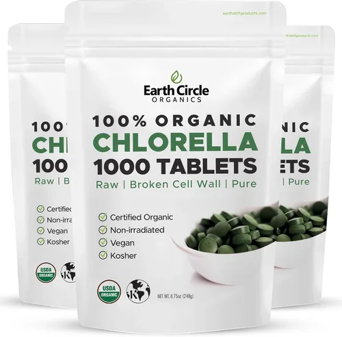 Miniatura 9 de Tabletas orgánicas de Chlorella de 400 unidades Suplemento de clorofila de alta potencia Chlorella Pyrenoidosa pura Pared celular rota