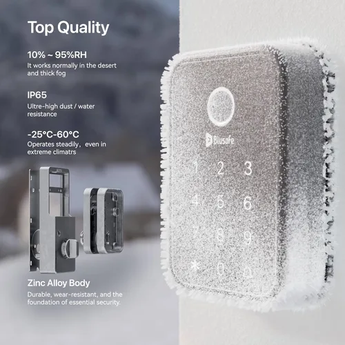 Miniatura 8 de Cerradura inteligente de huella dactilar para puerta delantera, sin llave, cerradura de puerta de entrada, cerradura de puerta de entrada, cerrojo