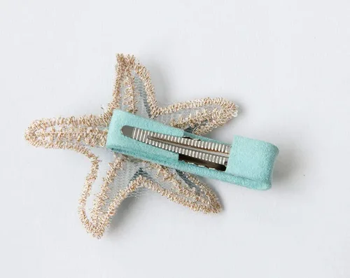 Miniatura 4 de Pinza para el pelo de cola de sirena, horquilla de cola de pez, conchas de mar, pinzas de sirena BBG31 (estrella de mar)