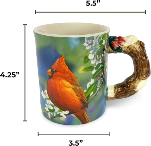 Miniatura 6 de Rivers Edge Products Taza de café de cerámica 3D con asa, 15 onzas, tazas de espresso y tazas de café de cerámica, perfecta para café, expreso, café