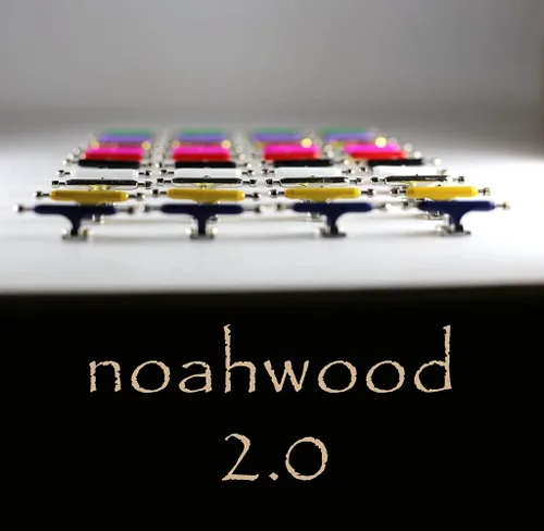 Miniatura 7 de NOAHWOOD Diapasón de madera PRO 9.0 completo (Noah Team 9.0 nariz corta cola corta) hecho a mano (cubierta + camiones Prince Silver de 1.339 in)