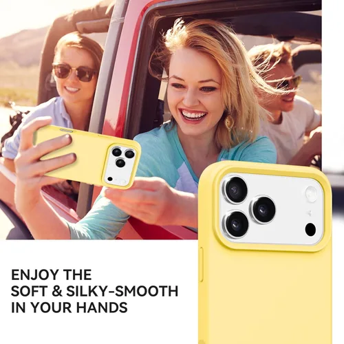 Miniatura 470 de GUAGUA Funda compatible con iPhone 17 Pro Max de 6.9 pulgadas, silicona líquida, goma de gel suave, delgada, forro de microfibra delgada