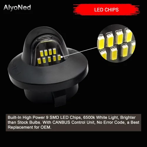 Miniatura 4 de AlyoNed Conjunto de lámparas LED para placa de matrícula compatible con Ford F-150 F-250 F-350 F-450 F-550 Super Duty Explorer Expedition Ranger