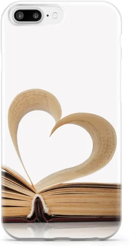 Miniatura 13 de Inspired Cases - Compatible con iPhone XR - Funda protectora con textura 3D para Apple iPhone XR - Página de corazón - Amante de los libros