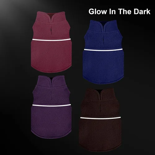Miniatura 5 de Suéteres para perros pequeños hembra, chaleco de forro polar para perro con agujero para correa, suéter pullover cálido, chaqueta para cachorro