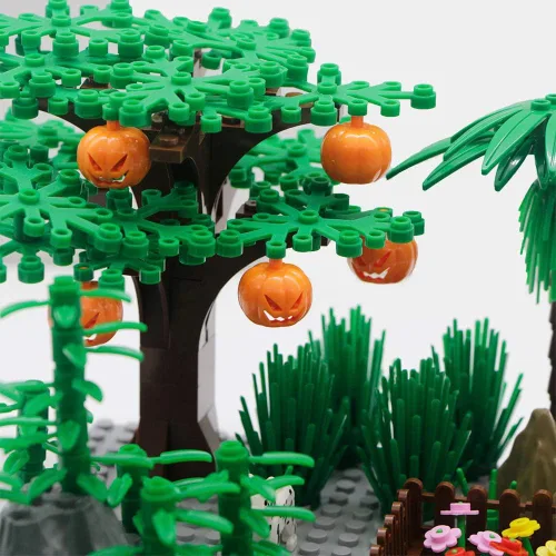 Miniatura 9 de BroTex Plantas Accesorios de Árbol Selva – Partes Botánicas Ladrillos Flor Hoja Bosque Flor Plantas Piezas Juego de Bloques de Construcción