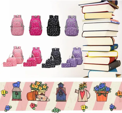 Miniatura 6 de Mochila con estampado de huellas de perro para estudiantes de escuela primaria, bolsa escolar para estudiantes, Mochila negra, Viajar