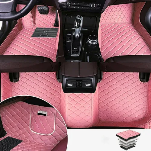 Miniatura 11 de Alfombras para todo tipo de clima de TAHALI - Alfombrillas impermeables, antideslizantes, de cuero para automóviles, SUV, camiones - Proteja