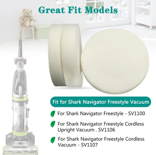 Miniatura 2 de Filtro de repuesto para aspiradora Shark Navigator Freestyle SV1106, SV1107, SV1100, SV1112, Parte # XF1100T, paquete de 6 SV1106, SV1107, SV1100