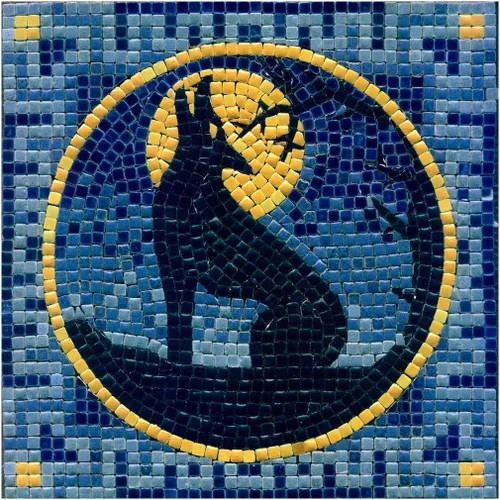 Miniatura 20 de Mosaicos hechos a mano fáciles con nuestro kit de manualidades de mosaico para adultos, delfín cuadrado de 7 pulgadas (20cm)