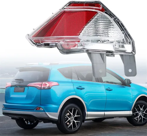 Miniatura 2 de Silscvtt Conjunto de luz trasera y reflector trasero de repuesto para parachoques, lado del pasajero para Rav4 2016-2018