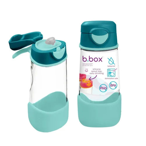Miniatura 17 de b.box Botella de agua deportiva de 15 onzas para niños, para la escuela, deportes, guardería, diseño sin popote para una fácil limpieza, a prueba