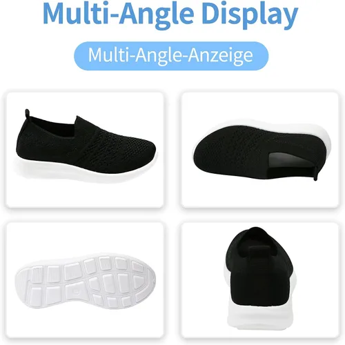 Miniatura 7 de Apawwa Zapatos de correr ligeros para niños, color rosa/azul/azul marino/negro, zapatos para caminar para niños pequeños/niños grandes