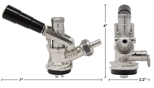 Miniatura 2 de Strange Brew CECOMINOD089184 Sistema de grifo de acoplador de cerveza de barril europeo Kegerator S - Manija de palanca