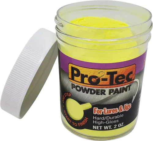 Miniatura 38 de Pro-Tec Pintura en Polvo para Jigs y Señuelos, Pintura para Señuelos de Pesca de Cabeza de Jig Resplandor verde brillante