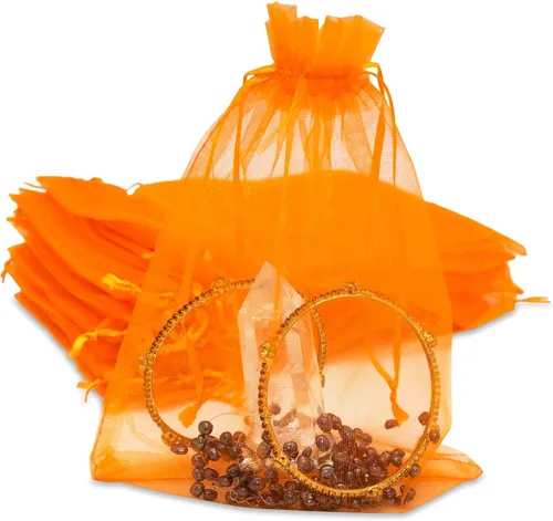 Miniatura 13 de TheDisplayGuys - Paquete de 48 bolsas de regalo de organza transparente negra de 2 x 2-3/4 pulgadas con cordón, bolsas de regalo para joyas, bolsas