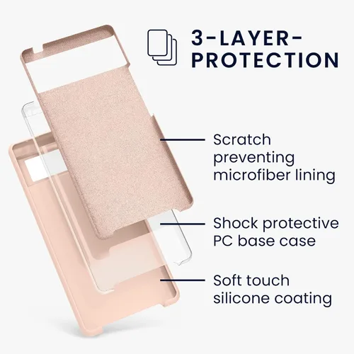 Miniatura 101 de kwmobile Funda Compatible con Google Pixel 6 Pro - Funda de teléfono de silicona TPU con acabado suave - Azul Arrecife