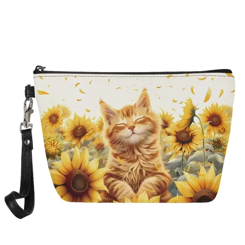Miniatura 7 de Mumeson Patrón personalizado para mujer, bolsa de cosméticos de viaje, estuche de maquillaje, organizador de neceser de tocador