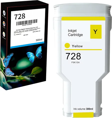 Miniatura 5 de Aomya Cartucho de tinta compatible 728 de 10.1 fl oz F9J68A F9K17A F9K16A F9K15A para impresoras DesignJet T730 de 36 pulgadas, DesignJet T830 MFP