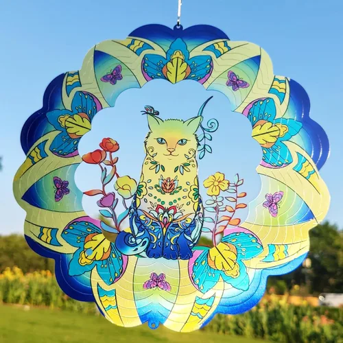 Miniatura 11 de DJUAN Giradiscos de Acero Inoxidable Reflectantes para Jardín al Aire Libre, Giradiscos de Viento Brillantes Dispositivos para Aves que Disuaden a
